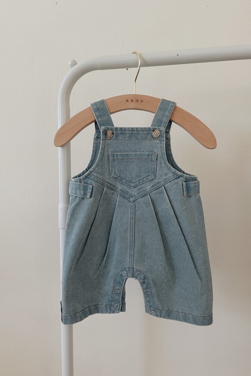 Denim Overall Shorts