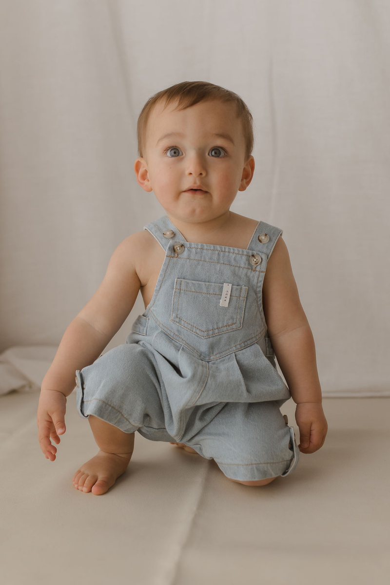 Denim Overall Shorts
