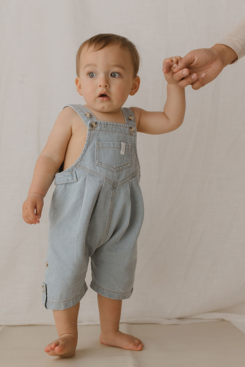Denim Overall Shorts