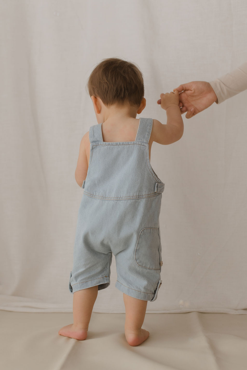 Denim Overall Shorts