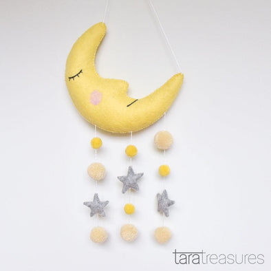 Baby Cot Mobile -Sleeping Moon