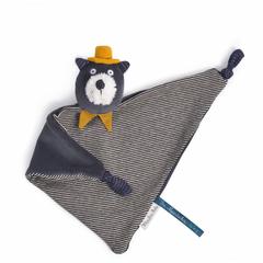 Moustaches Alphonse grey cat comforter