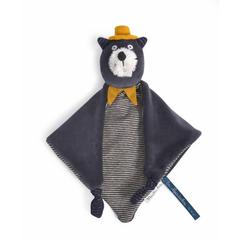 Moustaches Alphonse grey cat comforter