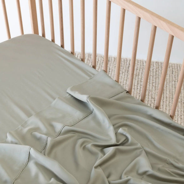 Cot Sheet Organic Bamboo - Olive