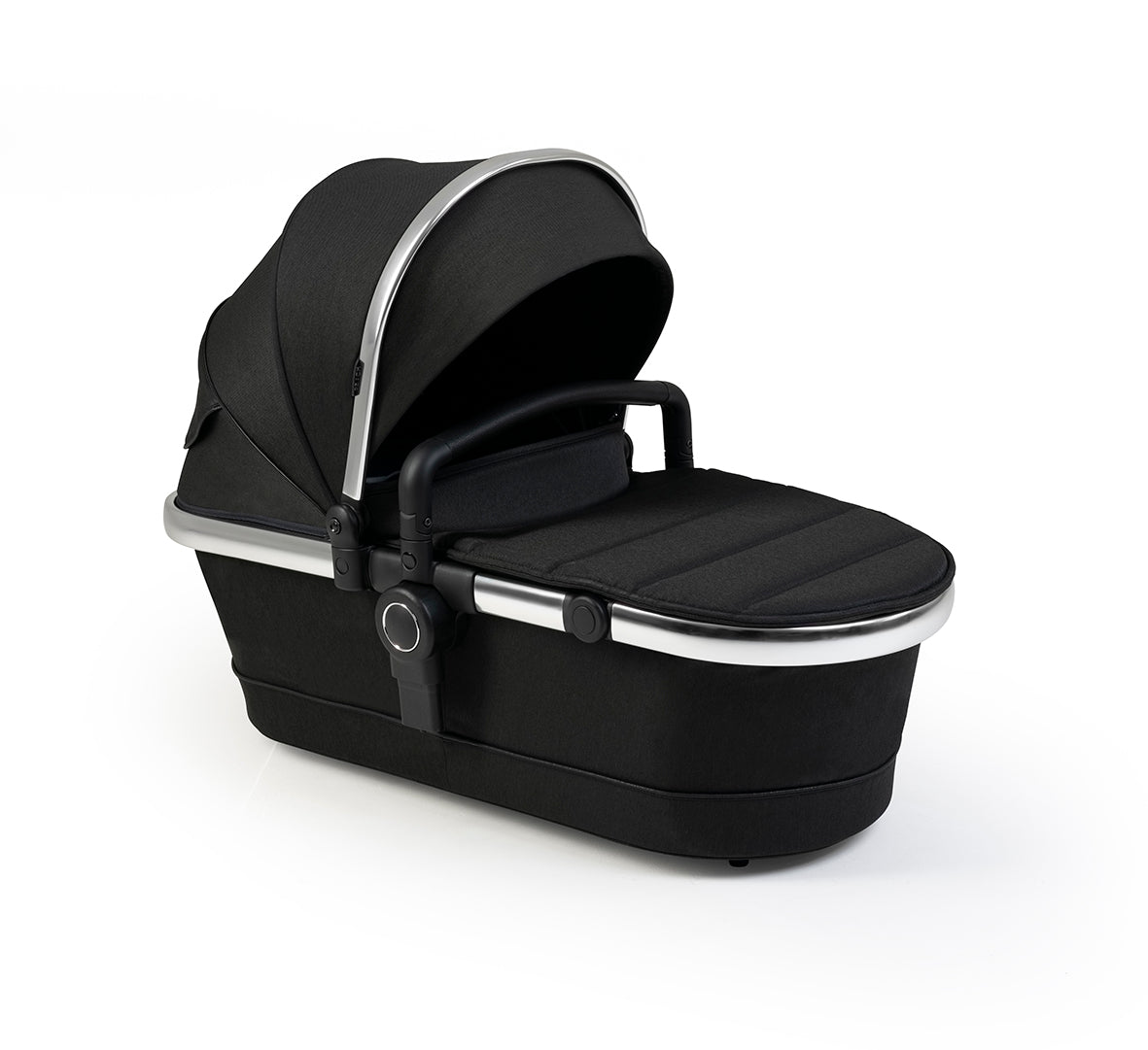 Peach Carrycot  Fabric - Black Twill