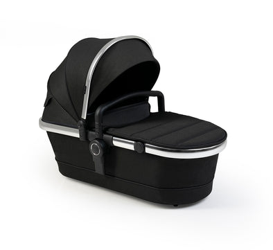 Peach Carrycot  Fabric - Black Twill