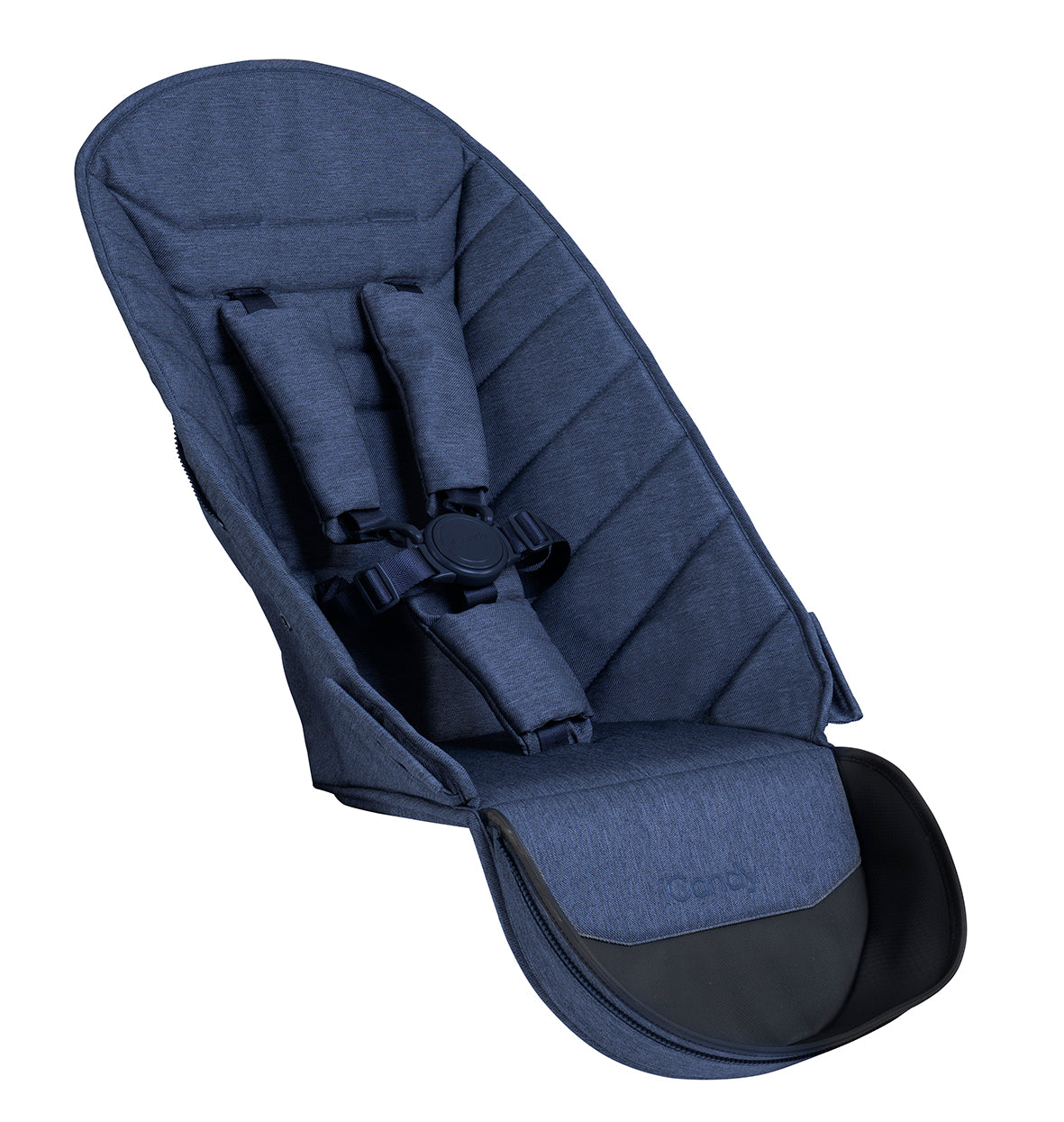 Peach Seat Fabric Navy Twill iCandy Australia