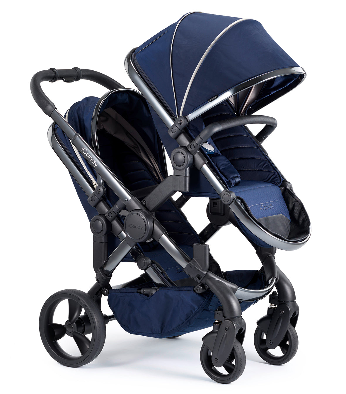 Peach Nectar Icandy Phantom Indigo ICandy Blossom Twin (Chrome