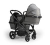 Peach Carrycot  Fabric - Grey Twill