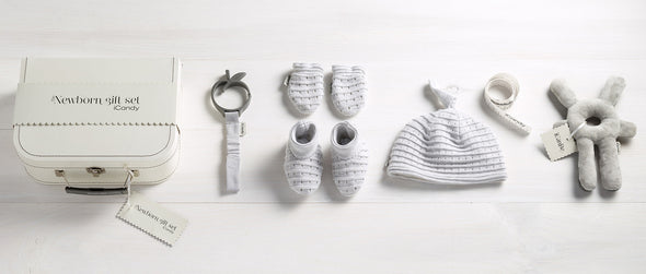 Newborn Gift Set Cool Cotton - Light Grey