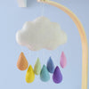 Cloud Nursery Mobile - Pastel Rainbow Raindrops