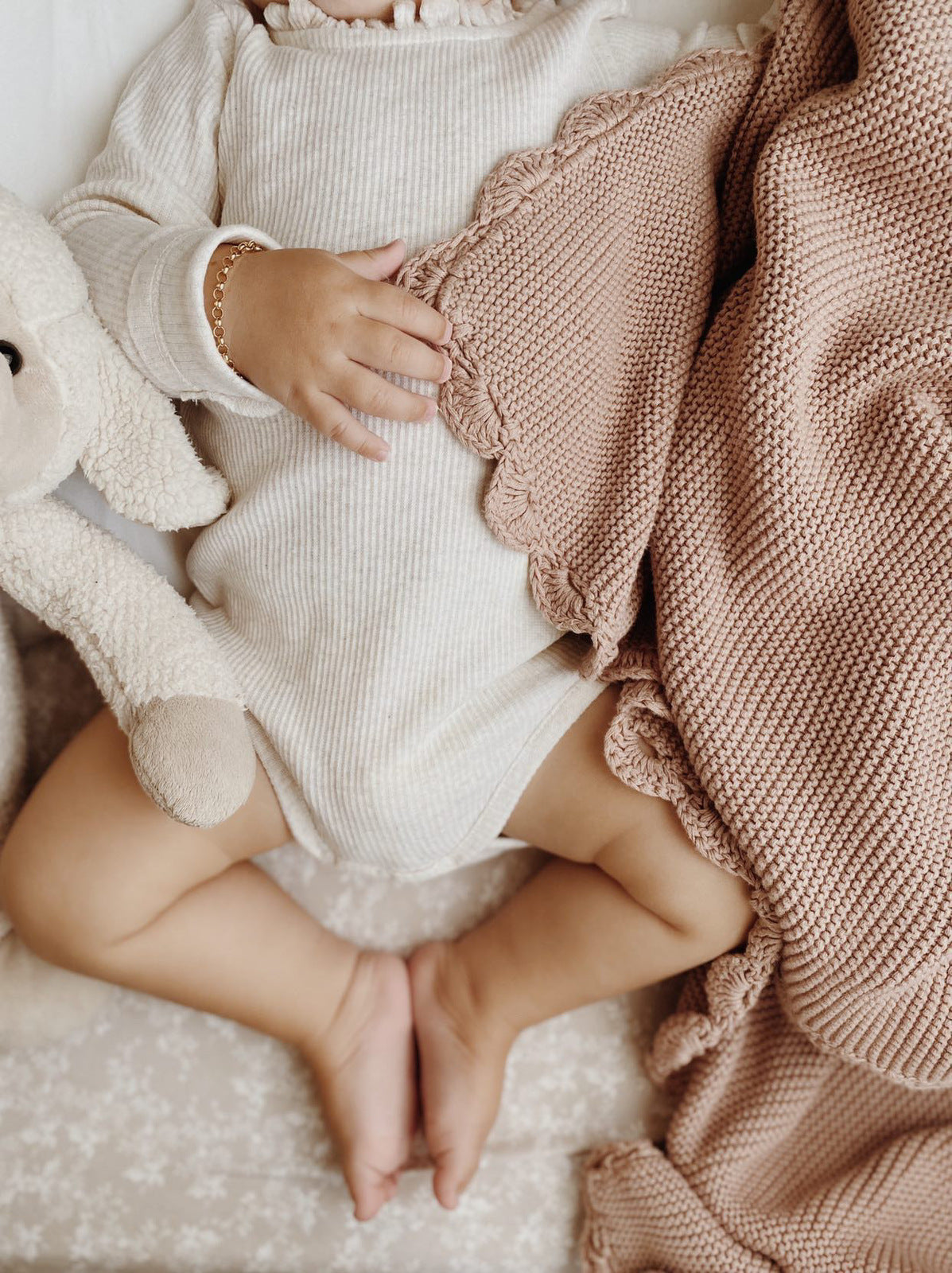 Shell Baby Blanket - Blush