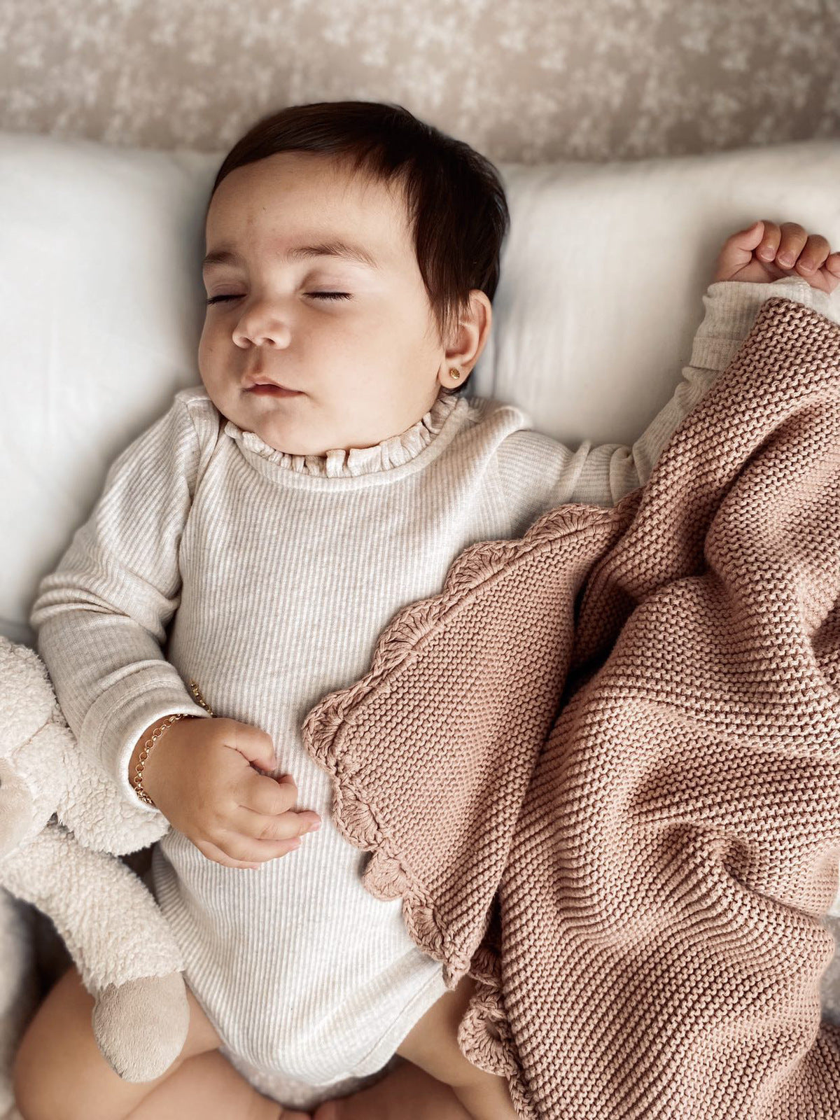 Shell Baby Blanket - Blush