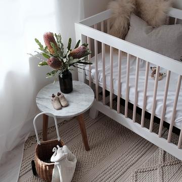 Cot Sheet Organic Bamboo - White